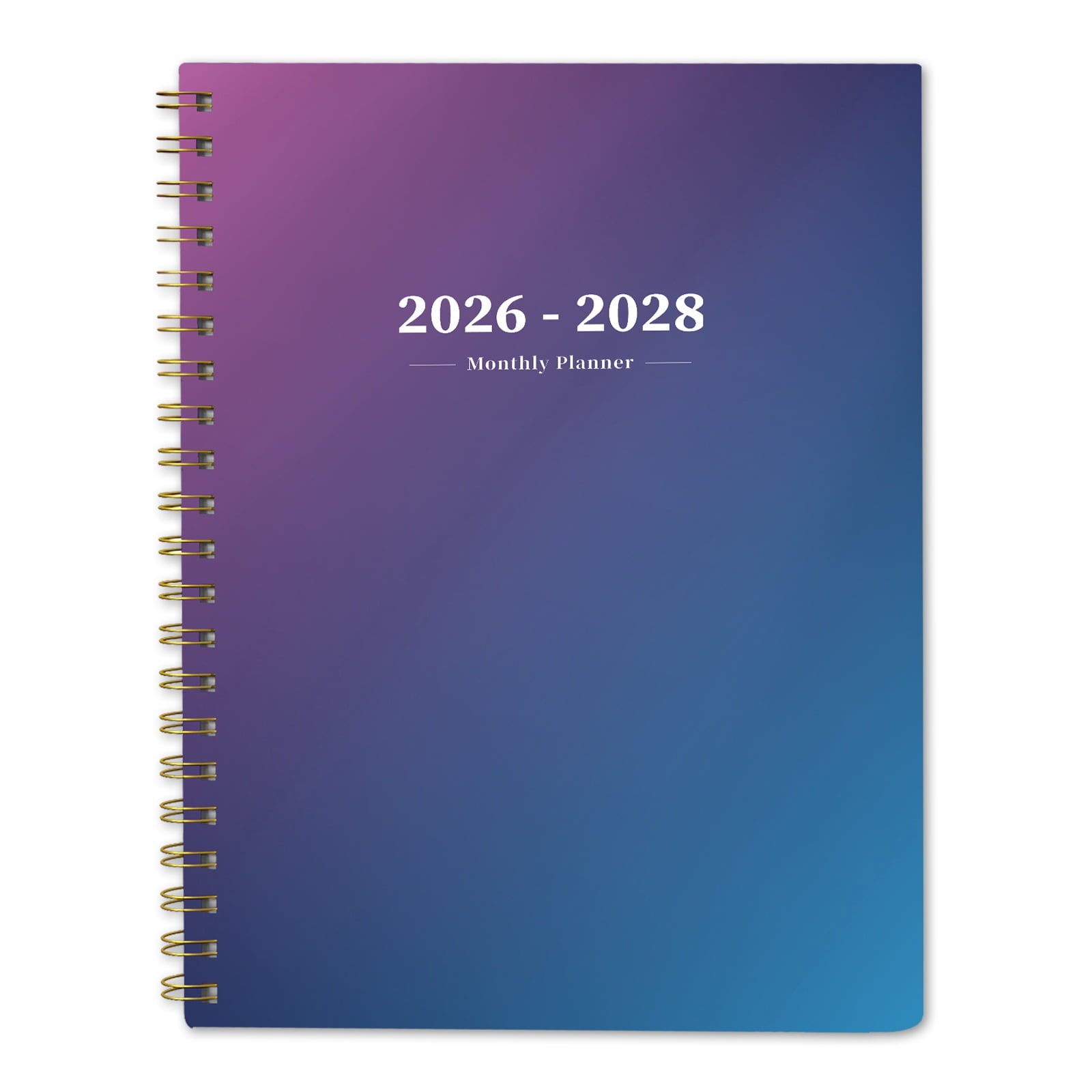 2026-2028 , 8.5x11": 24 Months (July. 2026 - June. 2028), Large Daily Blocks,Blue & Purple