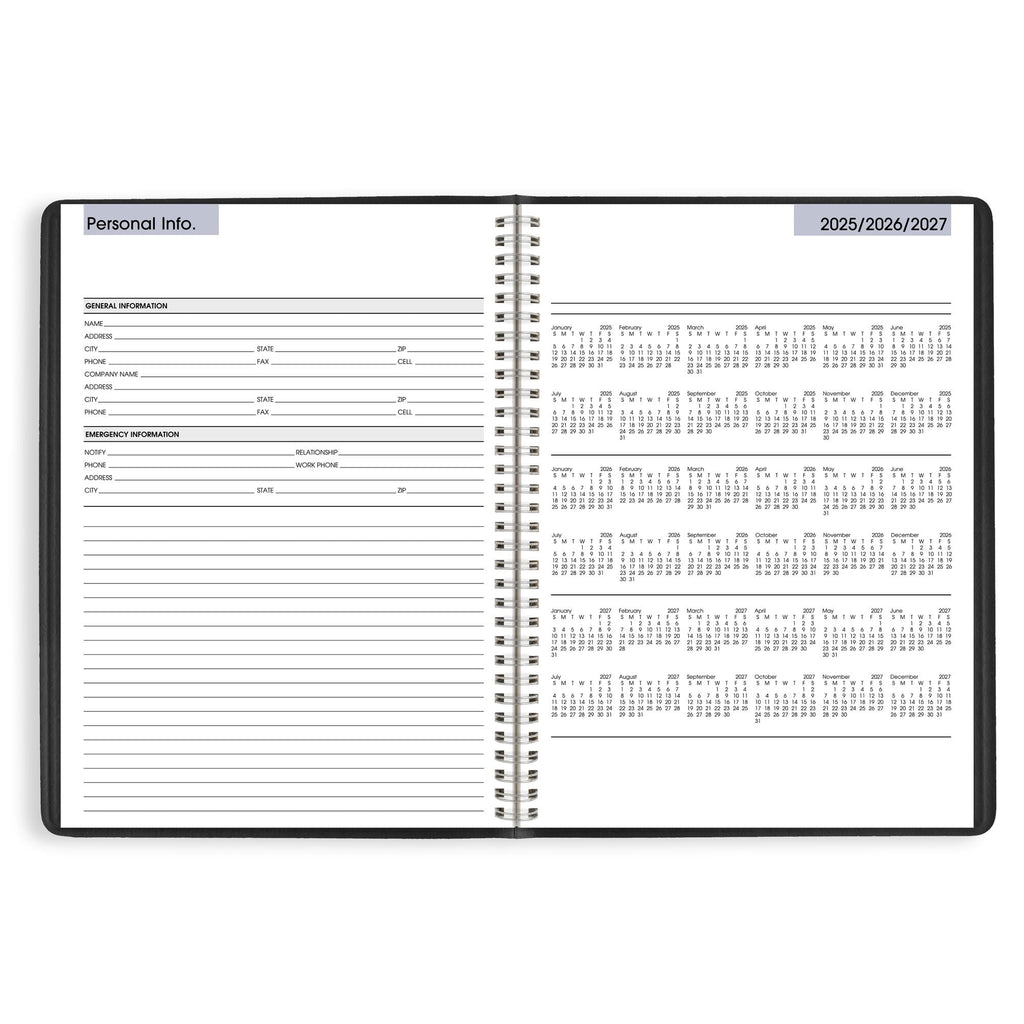 DayMinder 2026 Weekly Appointment Book Planner Black Large 8 x 11 - Image 6