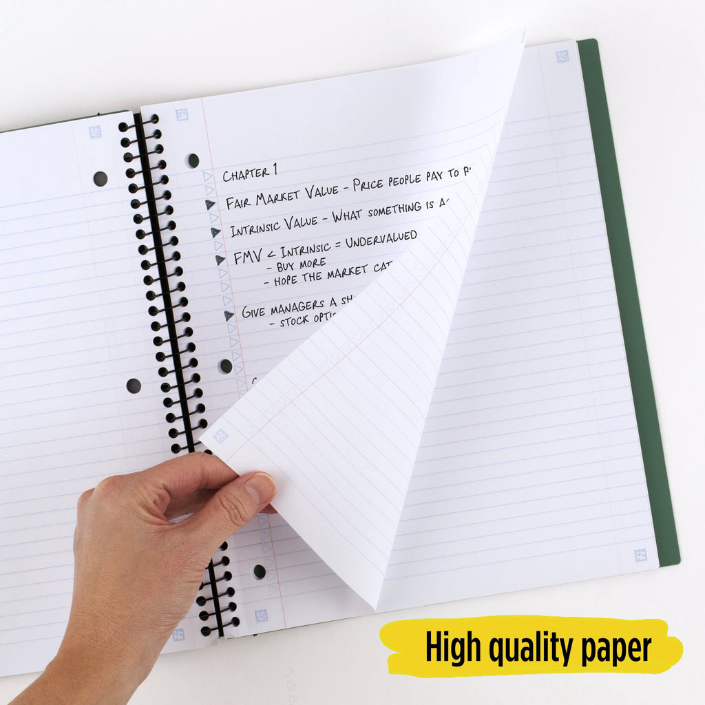Advance Notebook Plus Study App, 1 Subject, College Ruled, 8 1/2" x 11", Seaglass (820012I-WMT) - Image 4
