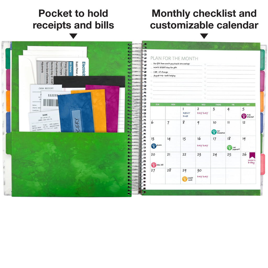 & Monthly Bill Organizer With 12 Envelopes and Pockets. Expense Tracker Notebook and Financial Book to Control Your M... - Image 5