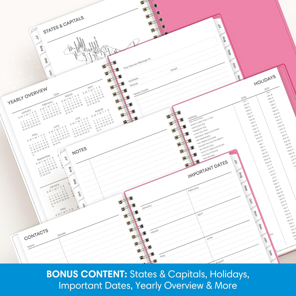 Blue Sky 2026-2027 Weekly and Monthly Academic Year Planner Calendar, July 2026 - June 2027, 5" x 8", Flexible Cover, Wirebound, Laminated T - Image 5
