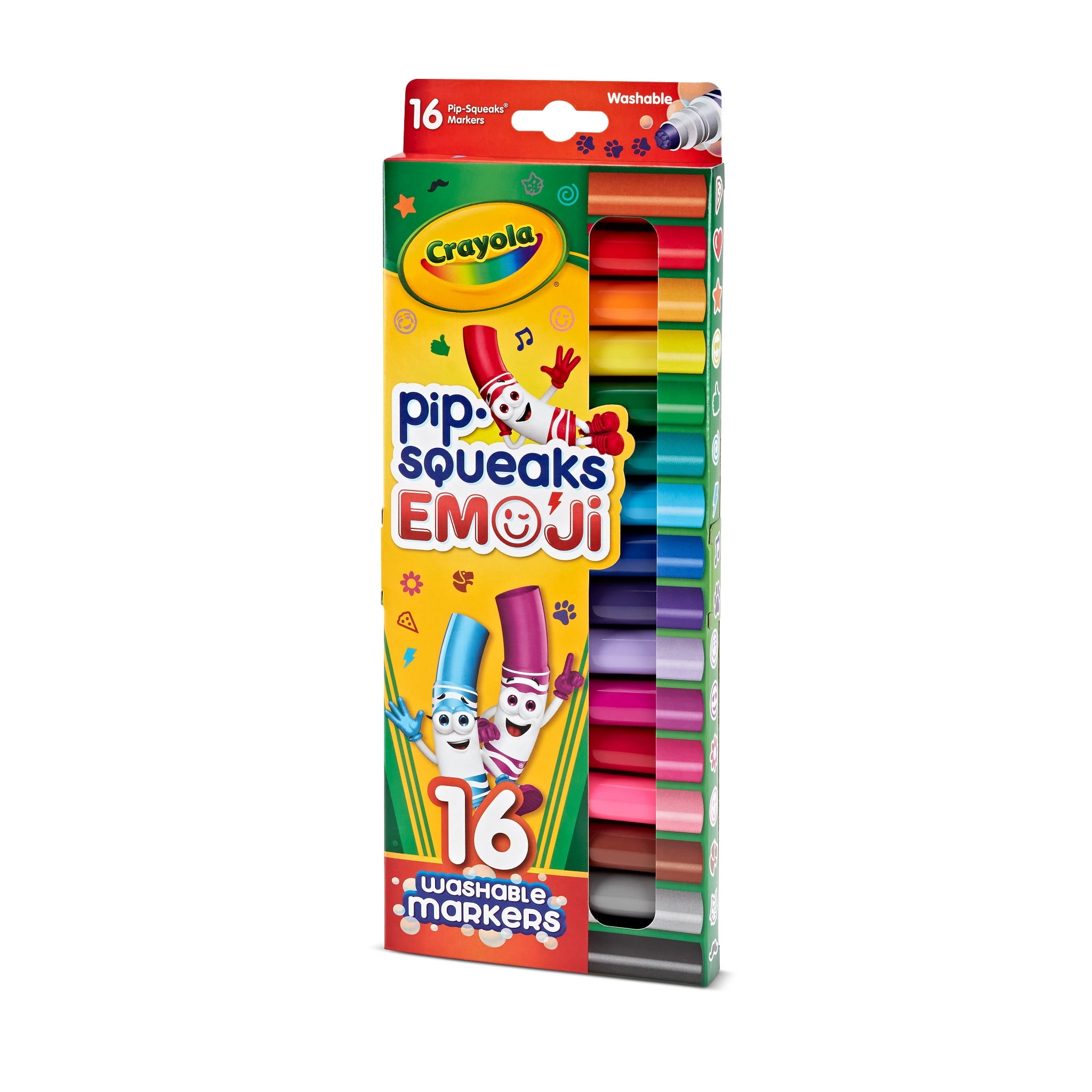 Pip-Squeaks Emoji Stamp Washable Markers, 16 Count - Image 4