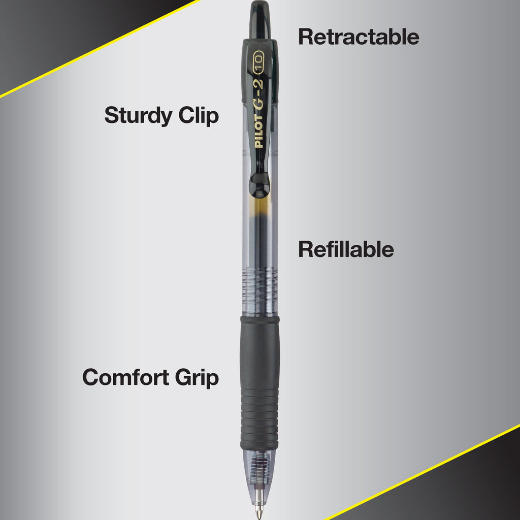 (3 pack) Pilot G2 Retractable Gel Ink Pens, Bold Point, 1.0mm, Assorted Colors, 5 Pack - Image 5