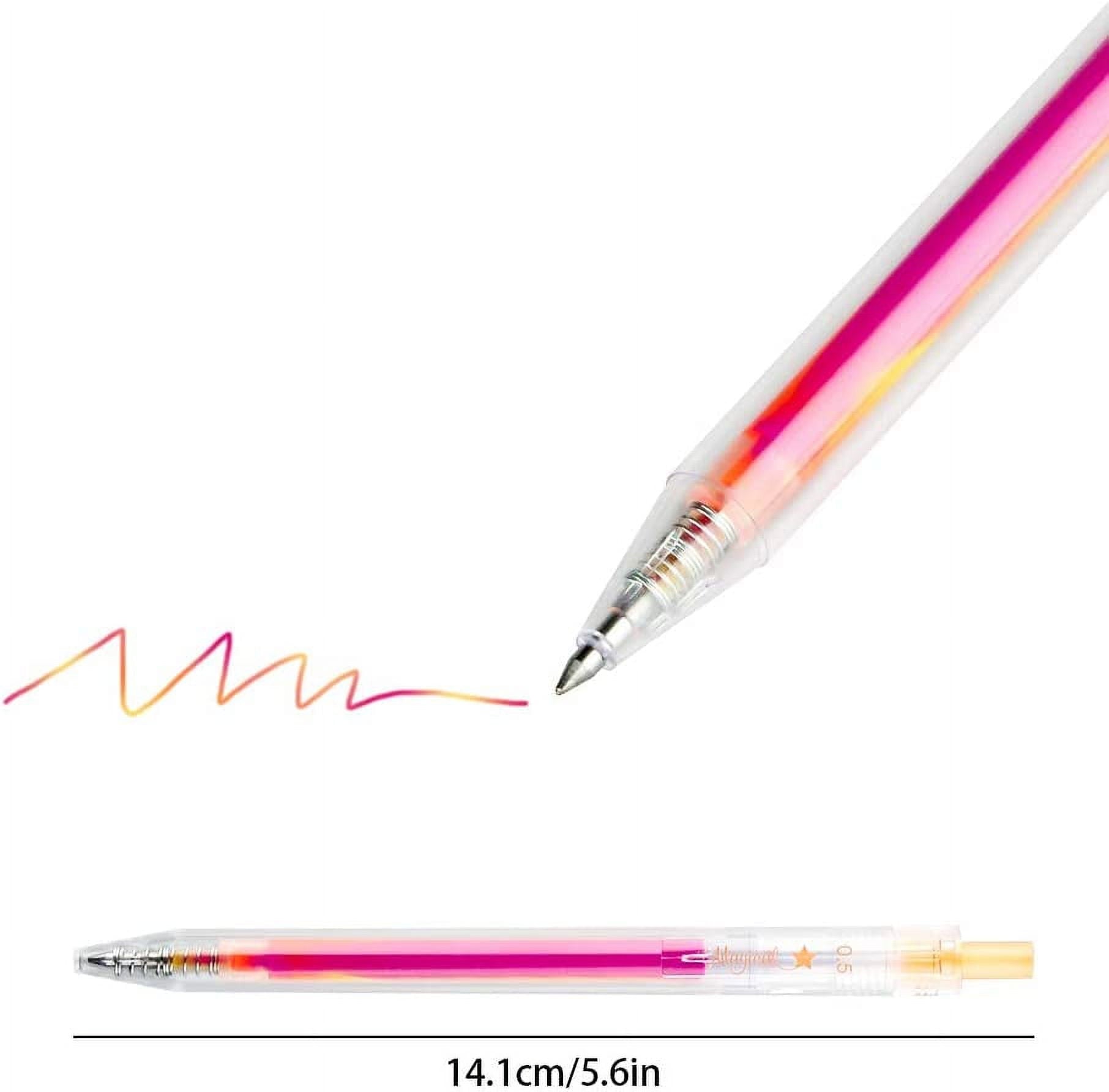 [10 Pack] Mixing of 3 Colors Magic Gel Pens Retractable Colored Ballpoint Pen Set for Class Notes, Doodling Scrapbook... - Image 2