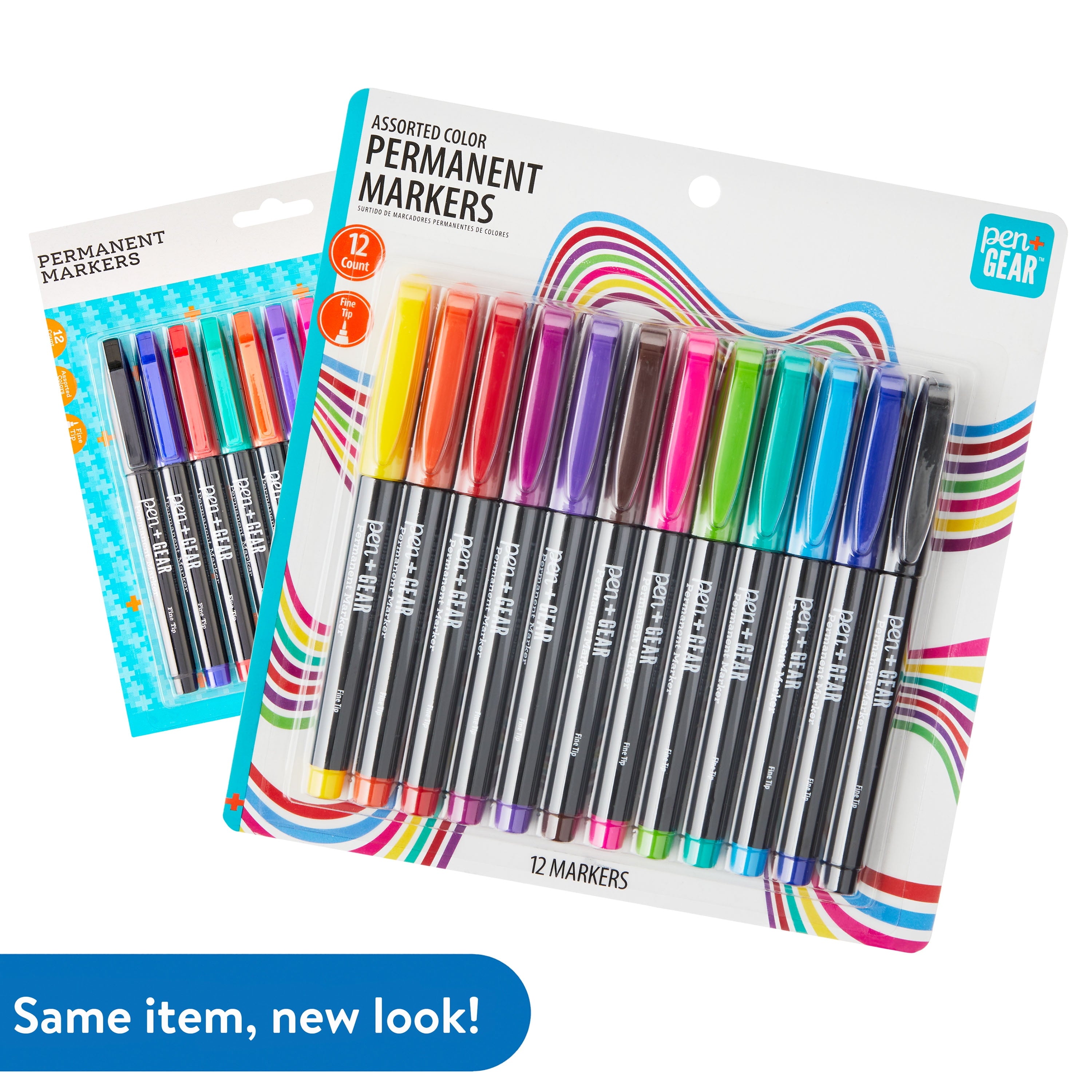 (3 pack) Permanent Markers, Fine Tip, Assorted Colors, 12 Count - Image 5