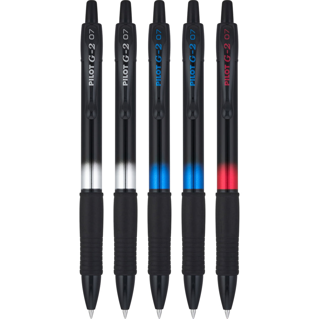 G2 Metal Gradation Collection Premium Gel Ink Pen, Fine Point, Black, Blue, Red Ink, 5 Count - Image 5