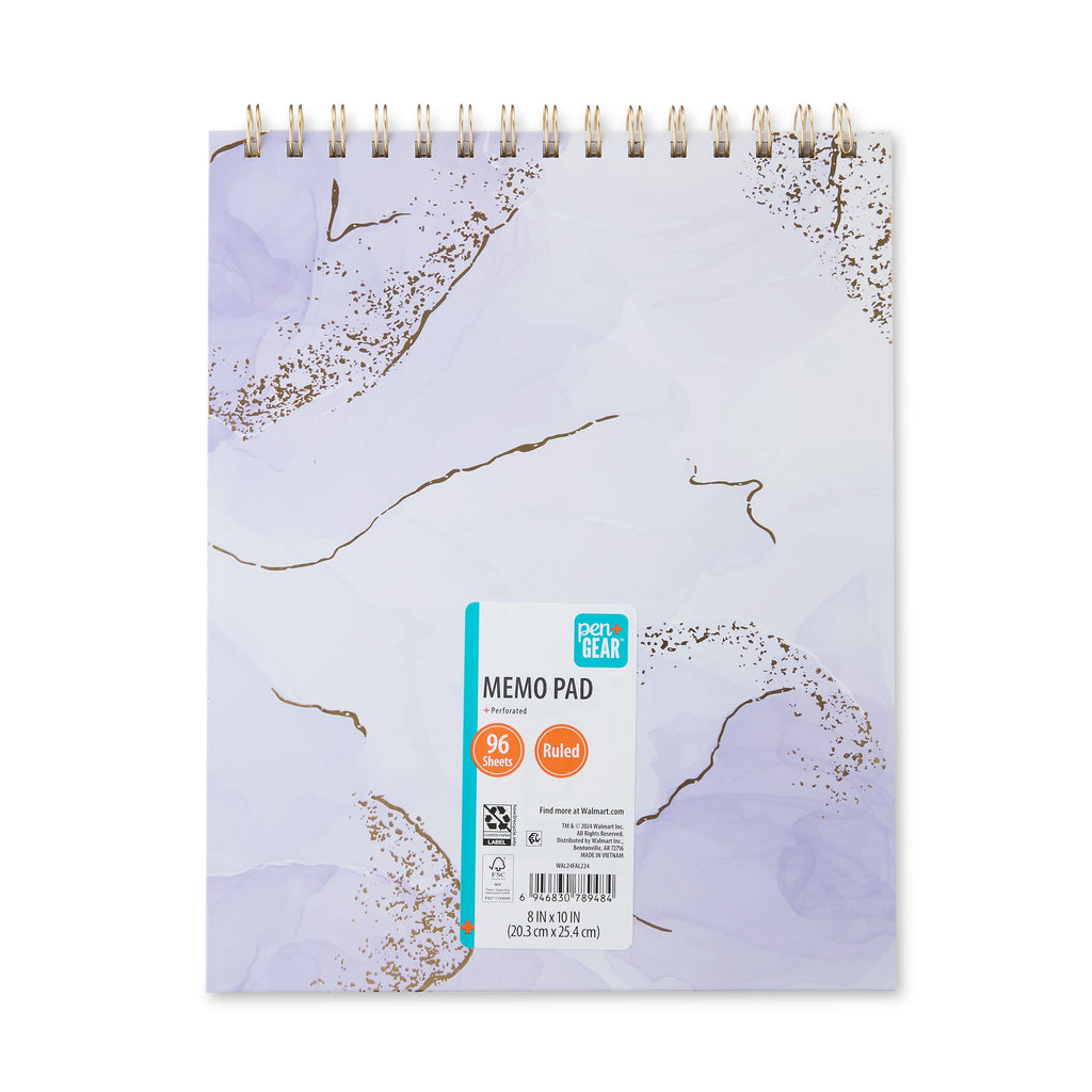 Memo Pad, Lavender, 8" x 10", 96 Ruled Sheets - Image 5