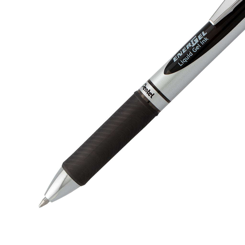 Pentel EnerGel RTX Retractable Liquid Gel Pen, Medium Line, Metal Tip, Black Ink, 6 Pack (BL77BP6A) - Image 6