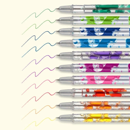 Scented Lava Gel Pen Set, 10-Pack - 0.5mm Colored Gel Pens Infused with Scented Essential Oil Blends & Mesmerizing Lava - Image 5