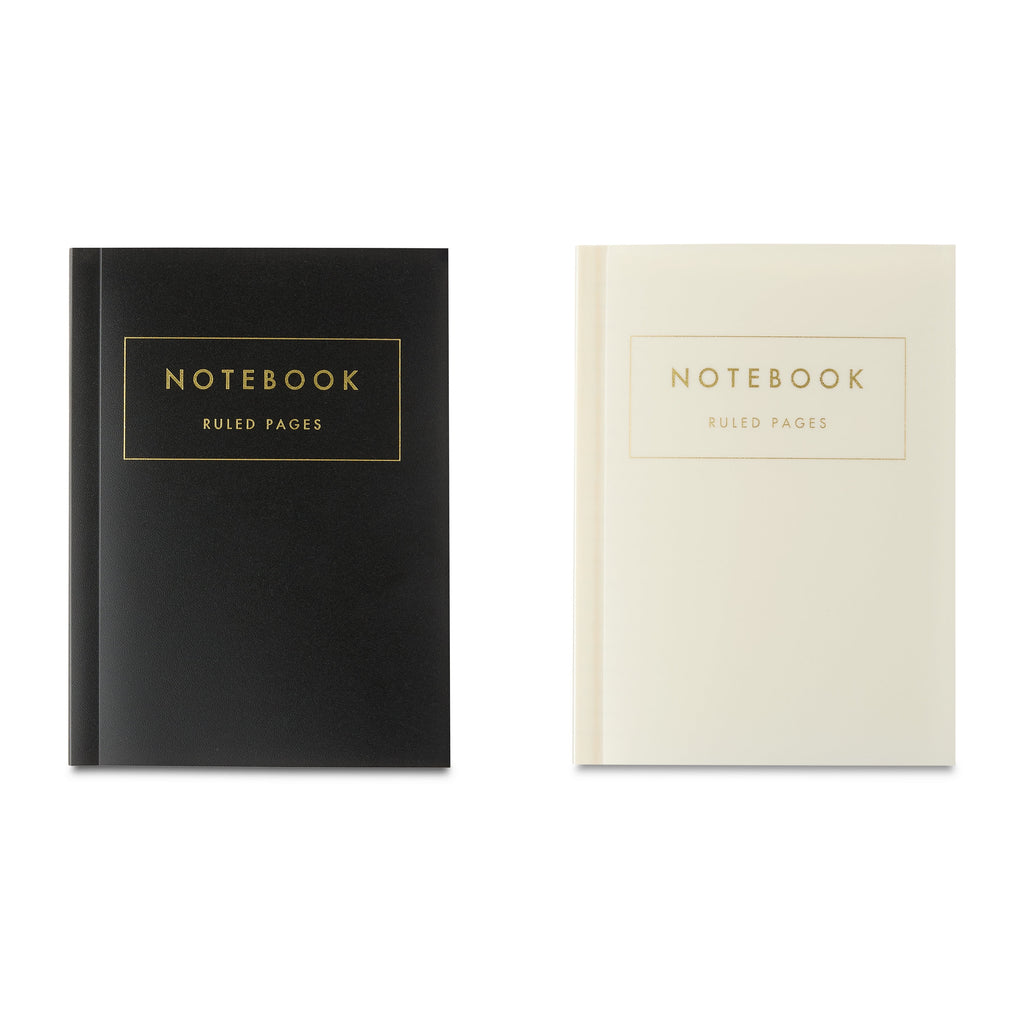 (2 pack) Poly Notebooks, Black & White, 5.75" x 4.2", 80 Ruled Pages, 2 Count - Image 2