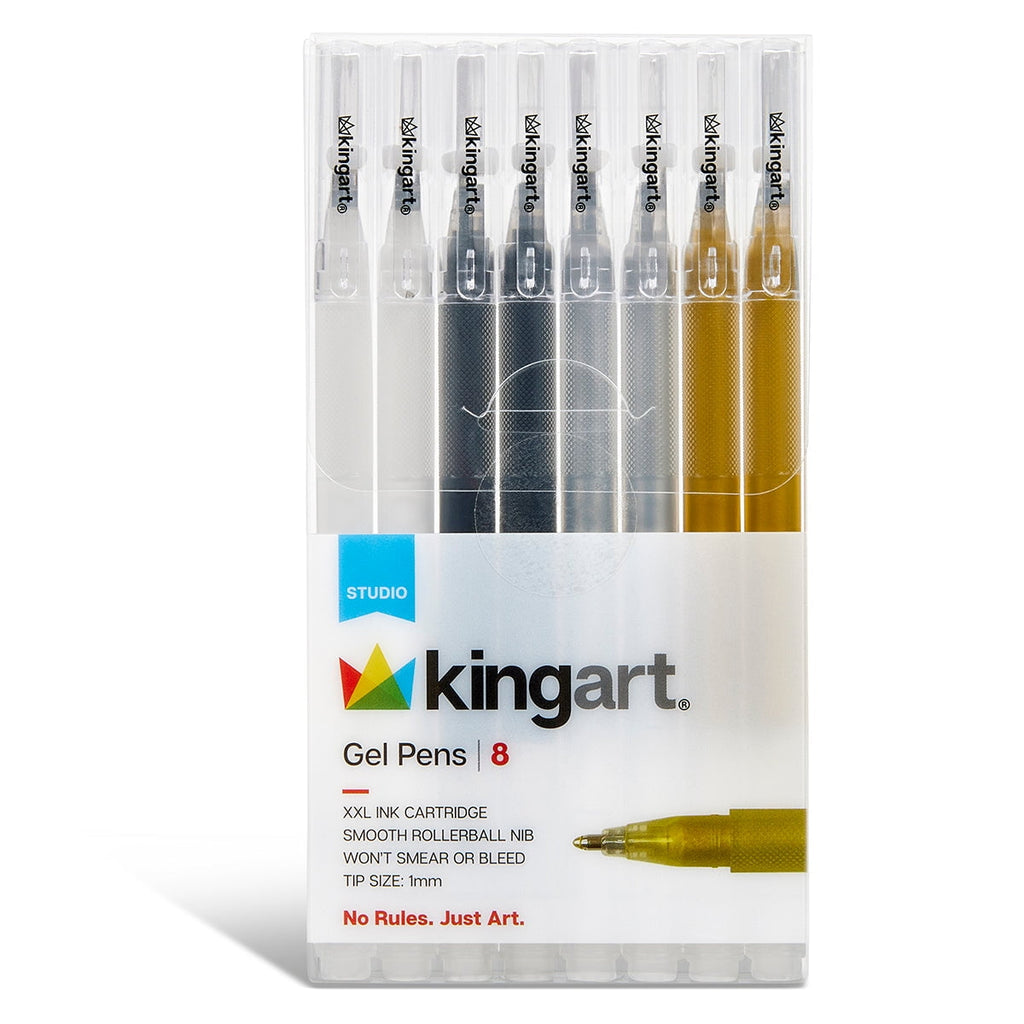 6 PC. BIG INK GEL PENS 1. (GOLD, SILVER,WHITE) - Image 4