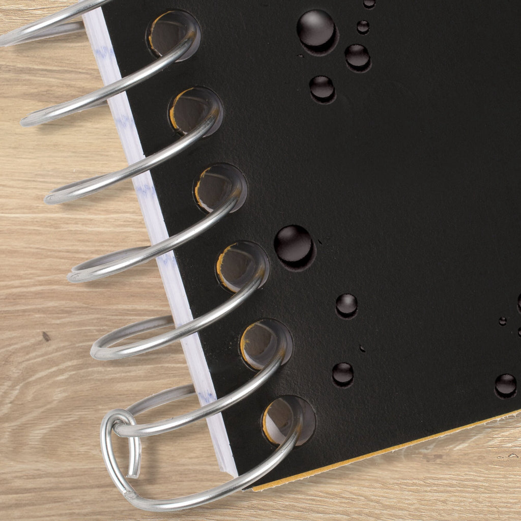 Five Star Spiral Notebook, 2 Subject, College Ruled, 6" x 9.5", Black - Image 4