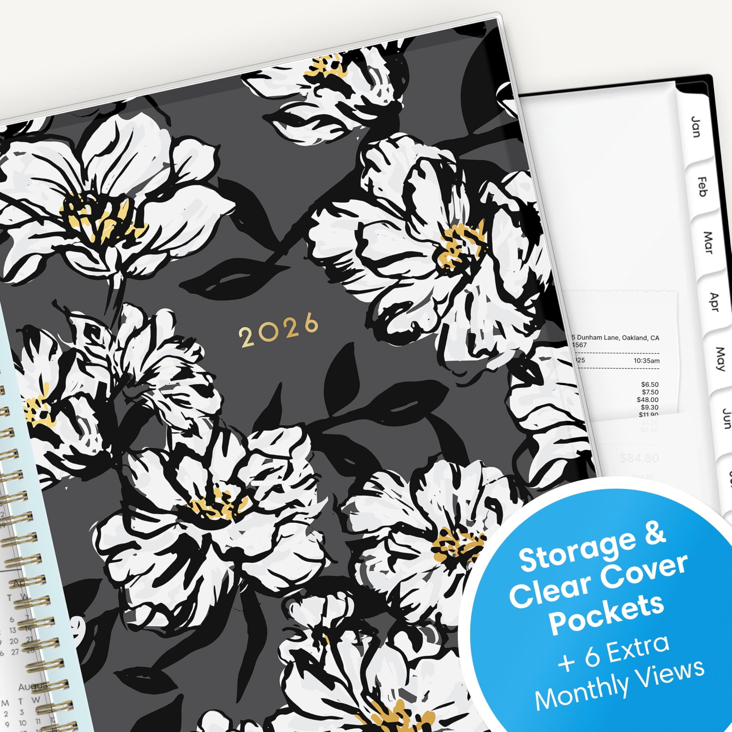 2026 Weekly and Monthly Planner Calendar, January 2026 - December 2026, 8.5" x 11", Clear Pocket Cover, Laminated Tab... - Image 5
