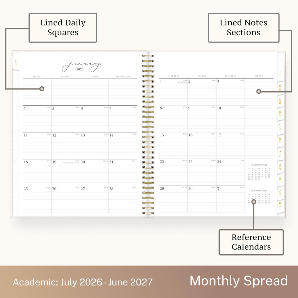 2026-2027 Academic Year Weekly and Monthly Planner, July 2026 - June 2027, 8.5 x 11, Flexible Cover, Laminated Tabs, ... - Image 5