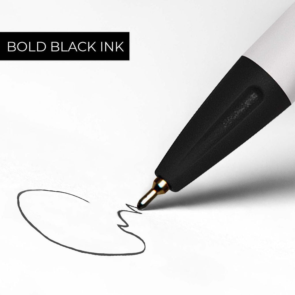 Black And White Female Empowerment Pen Set / 6 Black Ink Gel Glide Pens / Encouraging Boss Babe Office Supplies / Bos... - Image 3