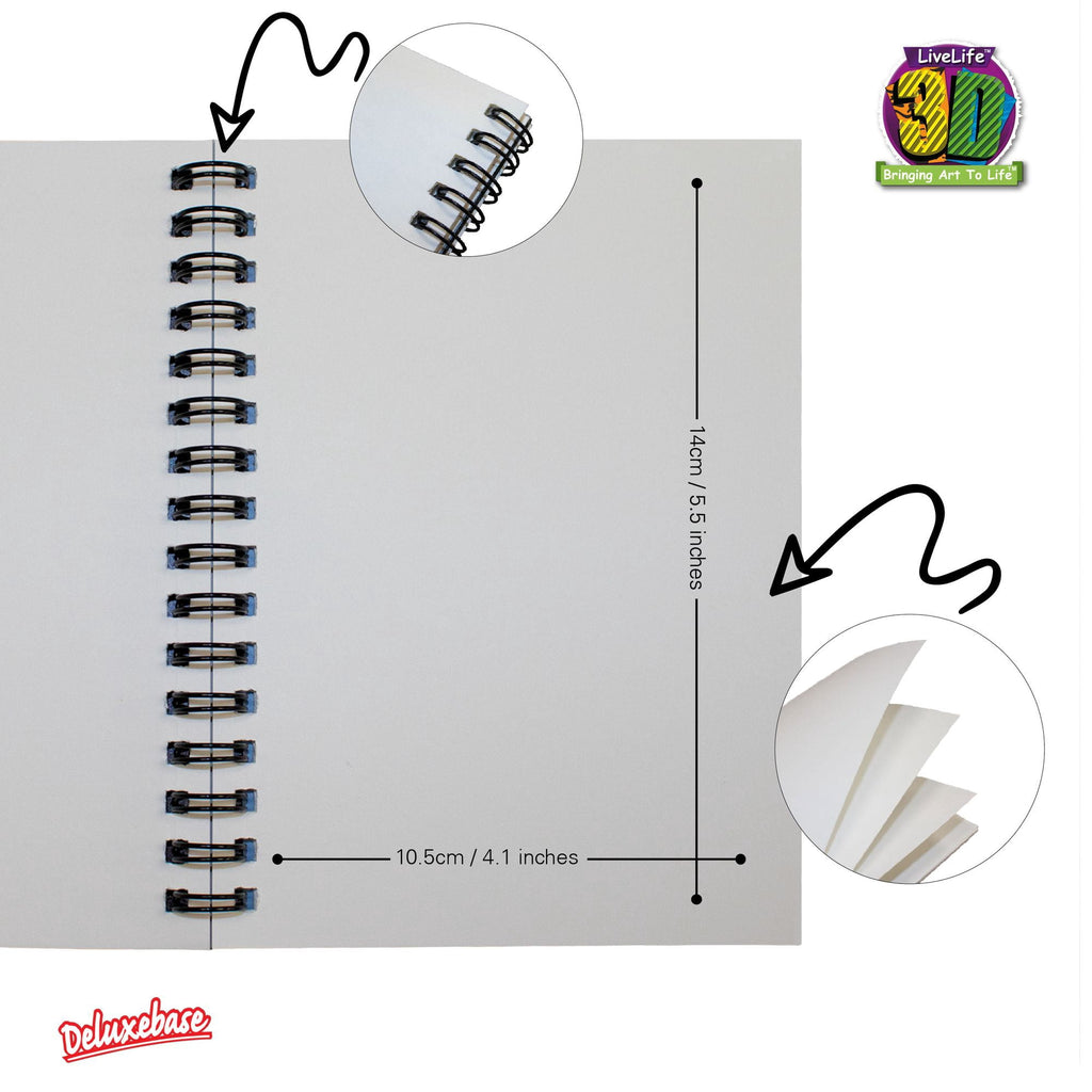 3D LiveLife Jotter - Seal Pups from Deluxebase. Spiral Bound A6 5.5x4in Small Animal Notebook, 80 Plain Recycled Pages, Ocean Cover. - Image 3