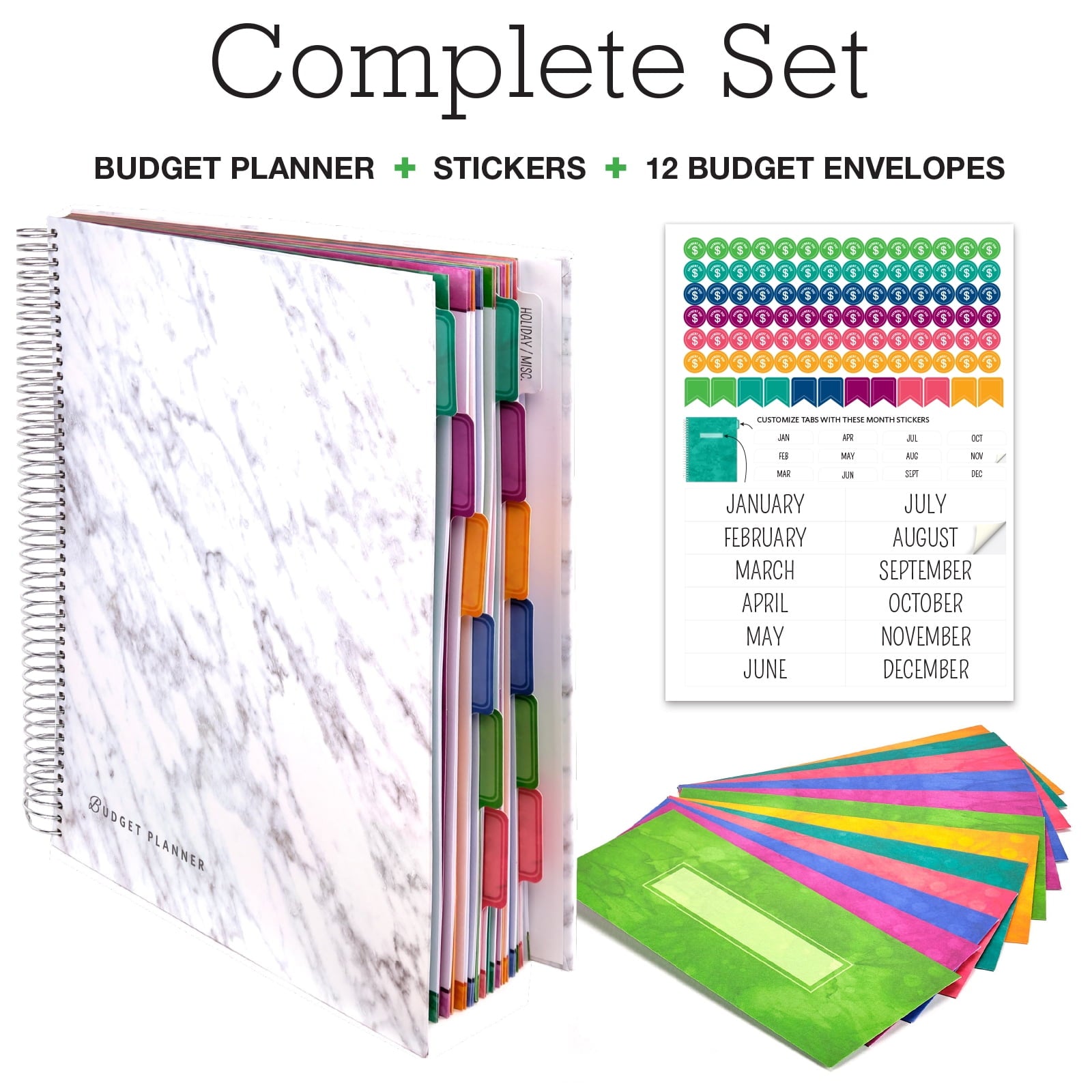 & Monthly Bill Organizer With 12 Envelopes and Pockets. Expense Tracker Notebook and Financial Book to Control Your M... - Image 2