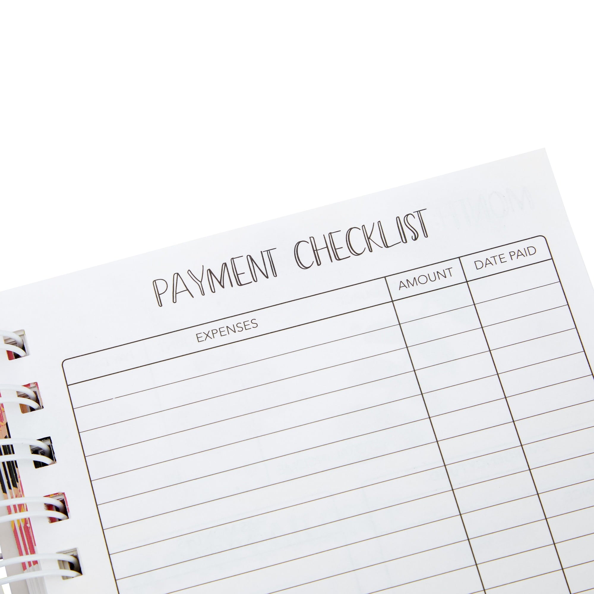 Floral Monthly Budget Planner, Bill Organizer with 24 Pockets, Debt Payoff Tracker, Payment Checklist (5 x 7 In) - Image 6