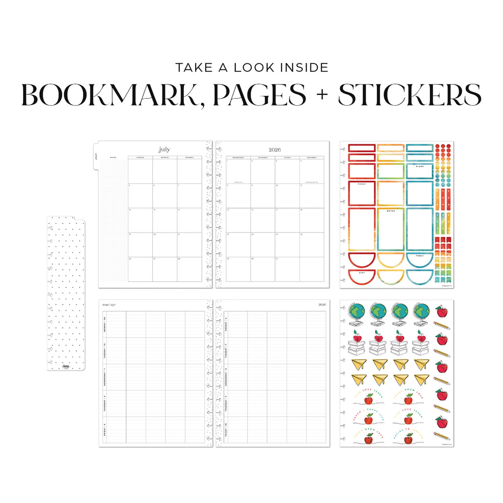 Happy Planner Monthly Weekly Big Planner (8.5 x 11)Learn & Inspire 15-Month April 2026-June 2027, disc bound system - Image 4