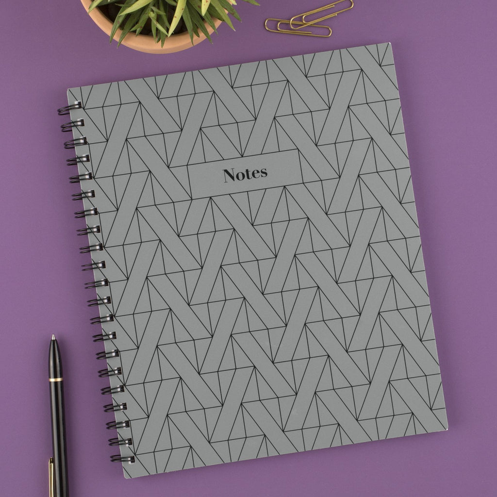 Fashion Notebook, 80 Sheets, 8.5" x 11", Gray Geo - Image 5