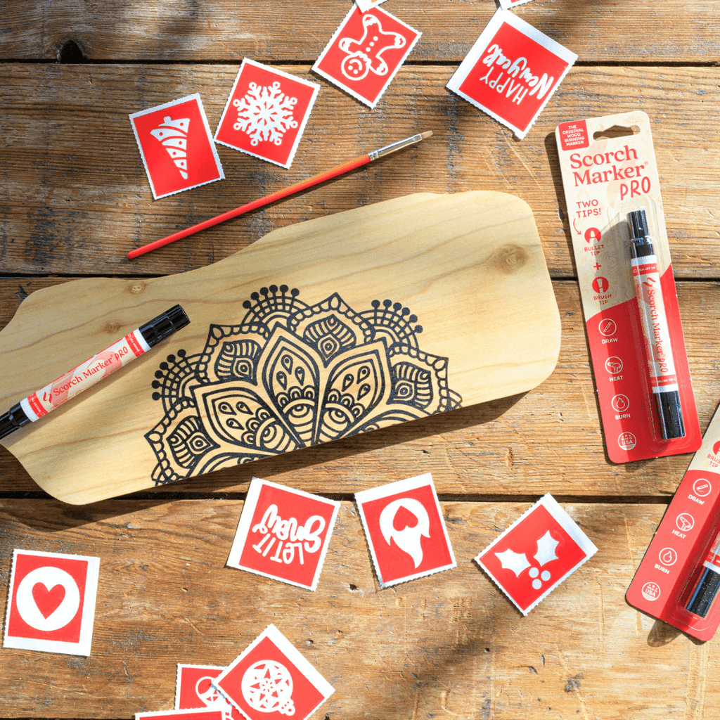 Wood Burning Marker, 2 in 1 Pyrography Pen, Woodburning Tool for Crafts, Stencils & Letters, DIY Pen Kit With Brush &... - Image 4