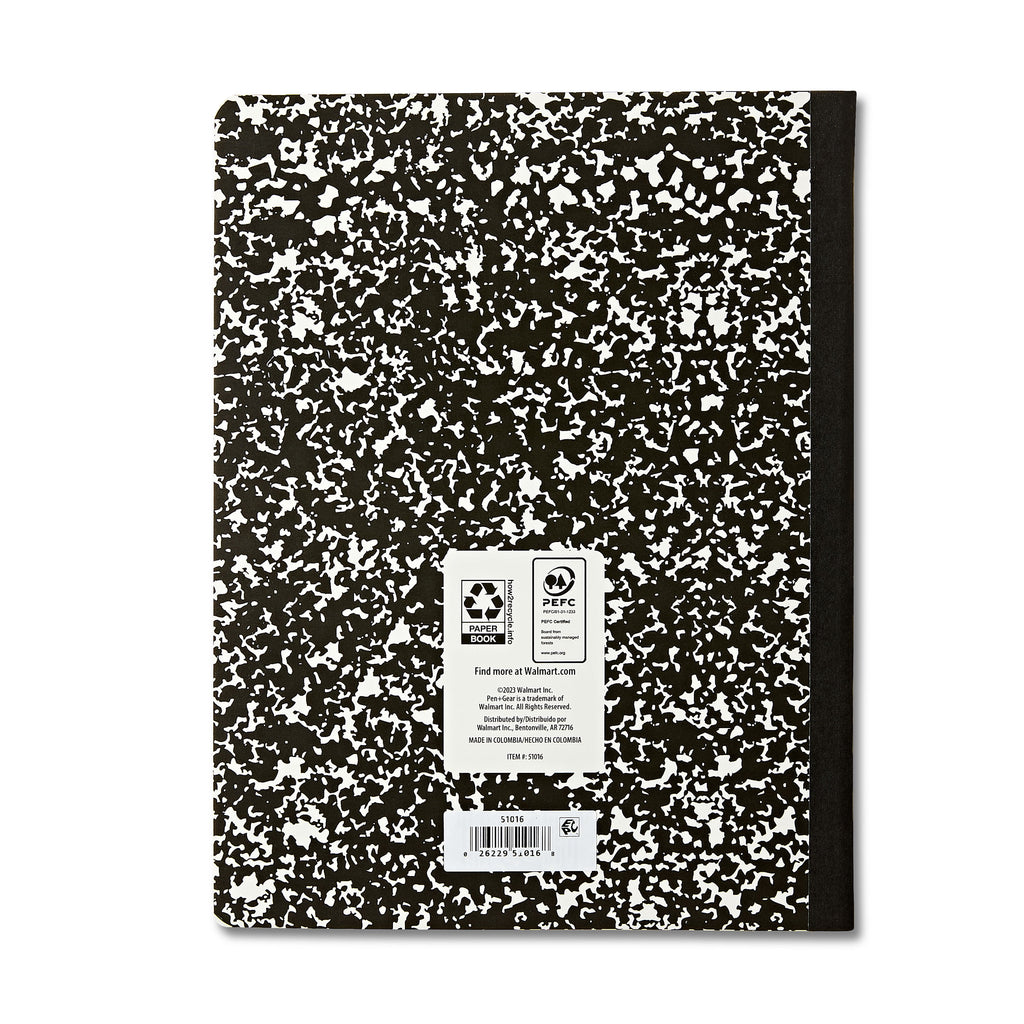 College Rule Composition Book, 7.5" x 9.75", Marble, 80 Sheets, New - Image 5