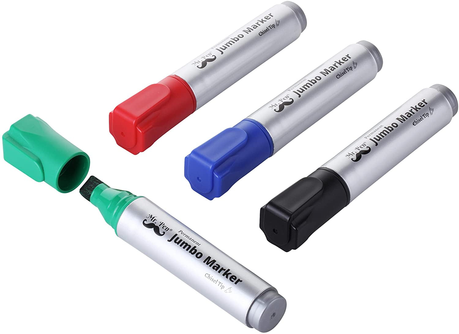 Mr. Pen- Jumbo Permanent Markers, 4 Pack, Assorted Color, Chisel Tip, Large Permanent Markers - Image 3