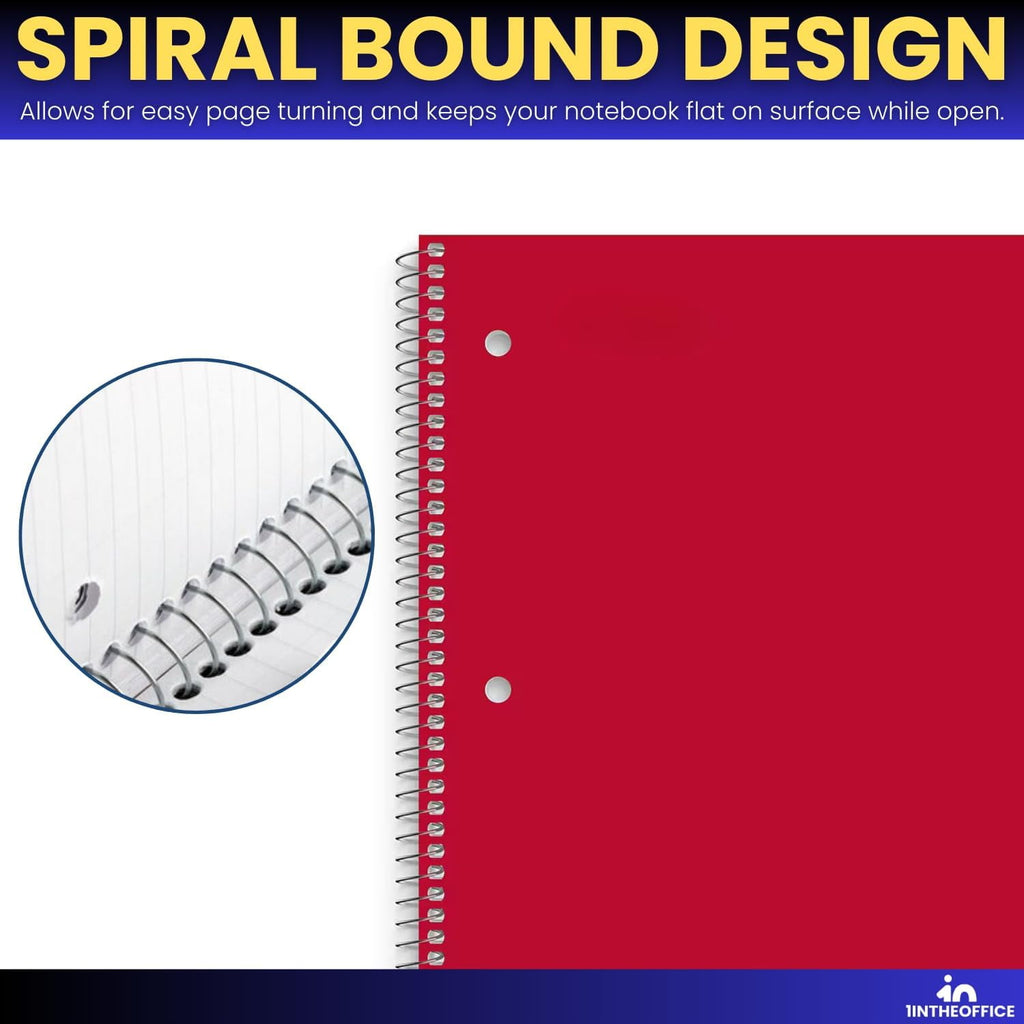 Spiral Notebook College Ruled, College Ruled Spiral Notebook, 1 Subject Notebook, 1 Subject Spiral Notebook, 8" x 11"... - Image 6