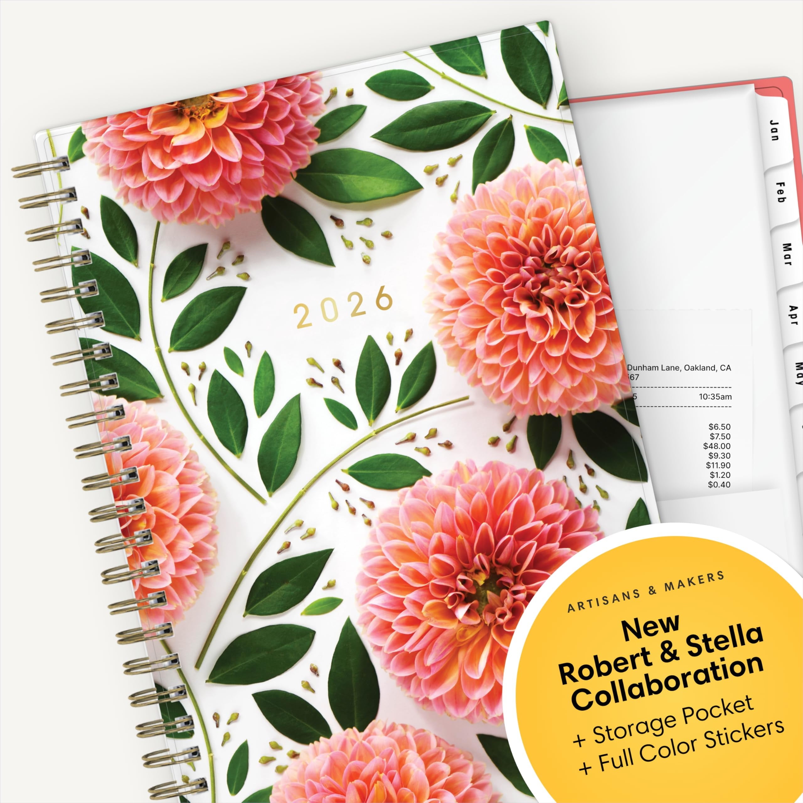Blue Sky Artisans & Makers Sara Harding 2026 Weekly and Monthly Planner, January 2026 - December 2026, 5" x 8", Flexible Cover, Durable Wire - Image 3