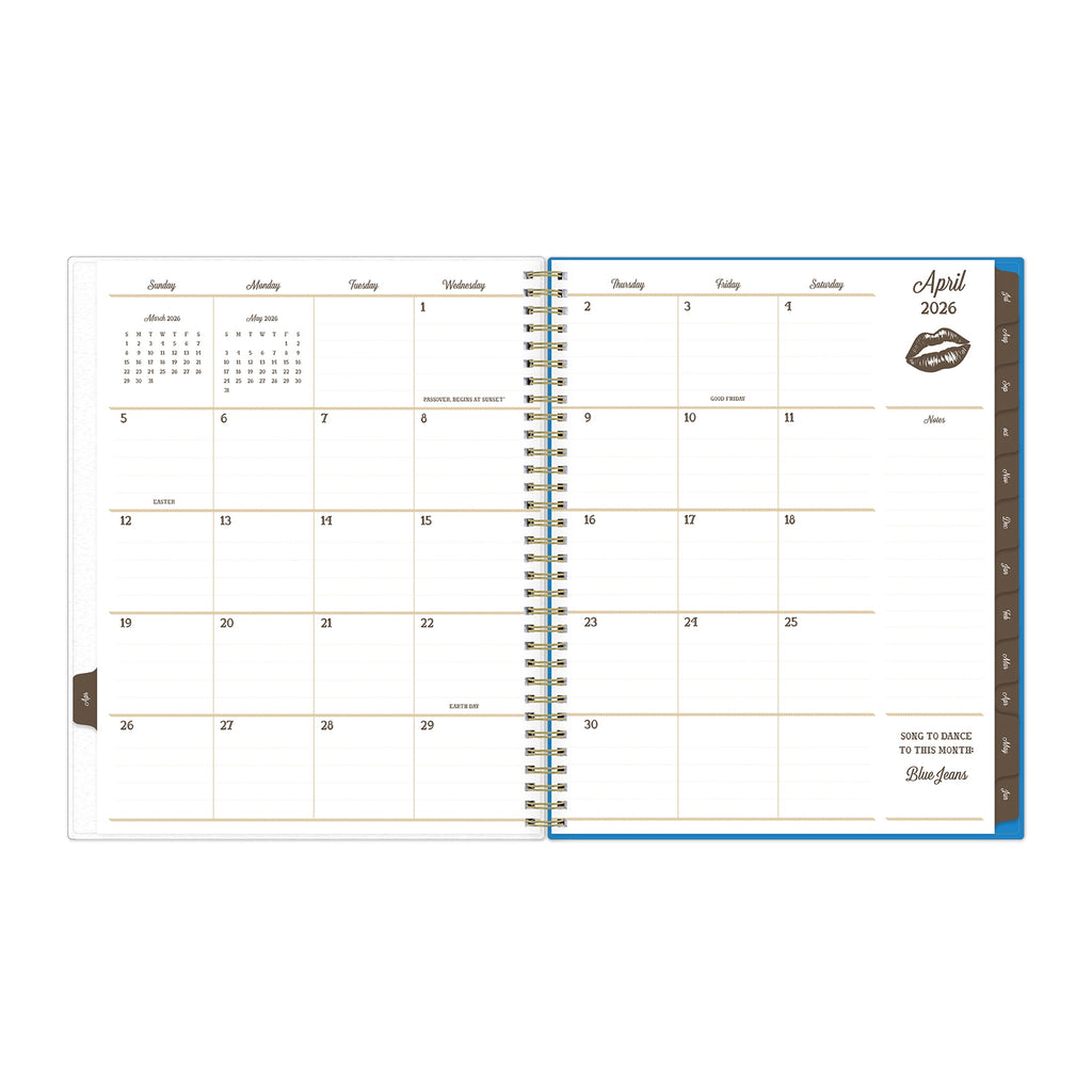 Jessie James Decker for Monthly Weekly Planner, 8.5" x 11", Hanky Blue 15-Month (April 2026 - June 2027) - Image 5