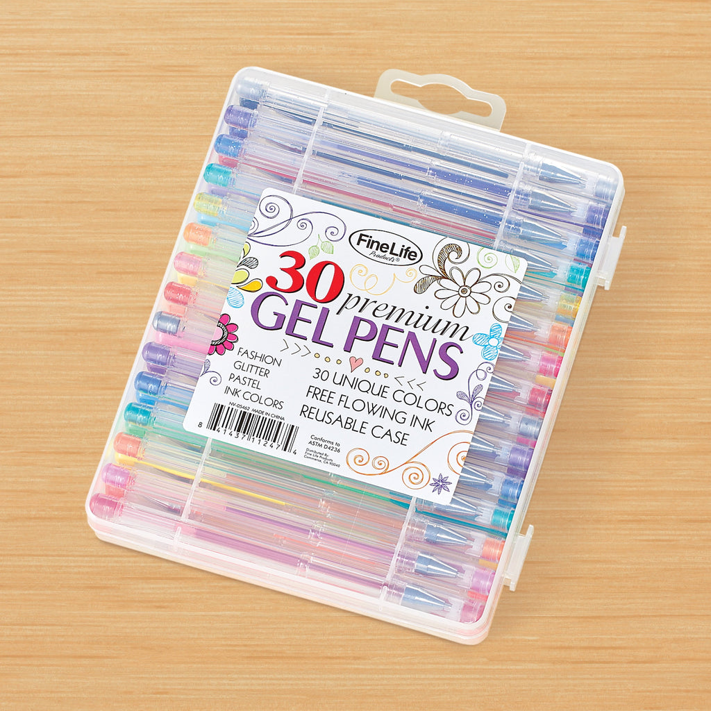 30 PC GEL PEN SET IN PLASTIC CASE - Image 2
