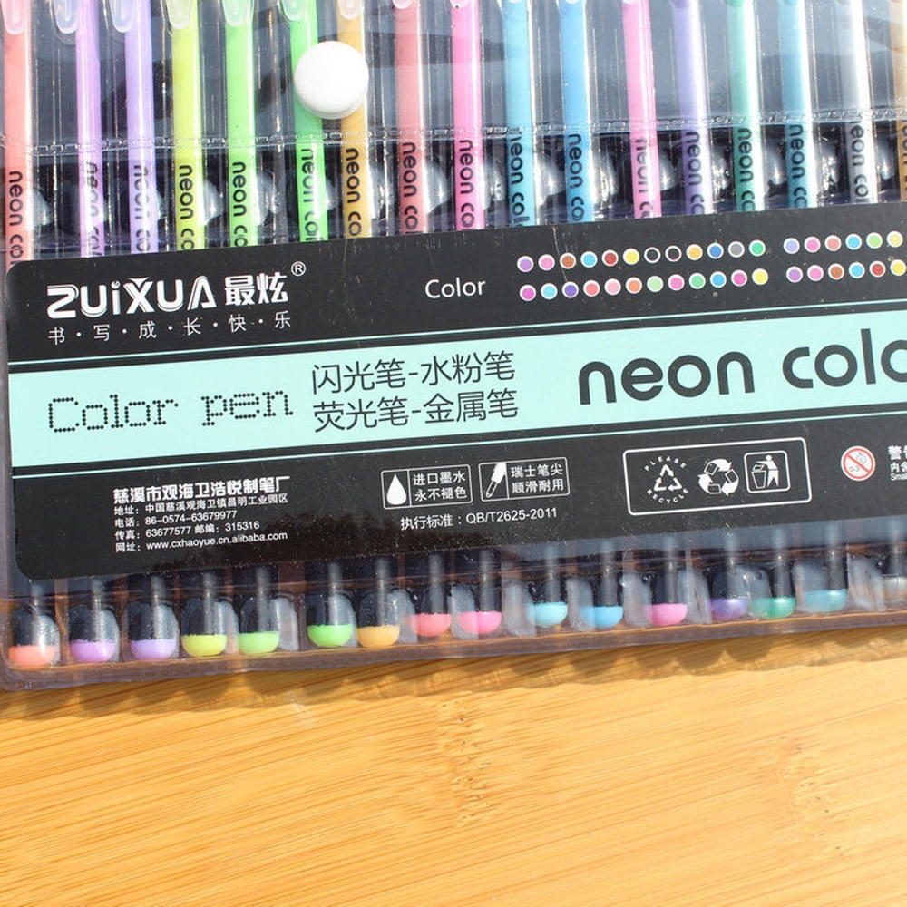 48 Glitter Gel Pens, Colored Pens for Adult Coloring, Pens for Women, Cute Pens Set, Art Gel Pens Office Supplies - Image 3
