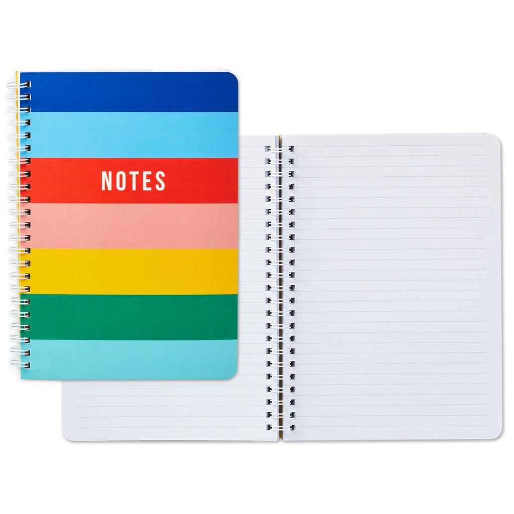 Spiral Notebook, Wide Rainbow Stripe, 100 Pages - Image 2