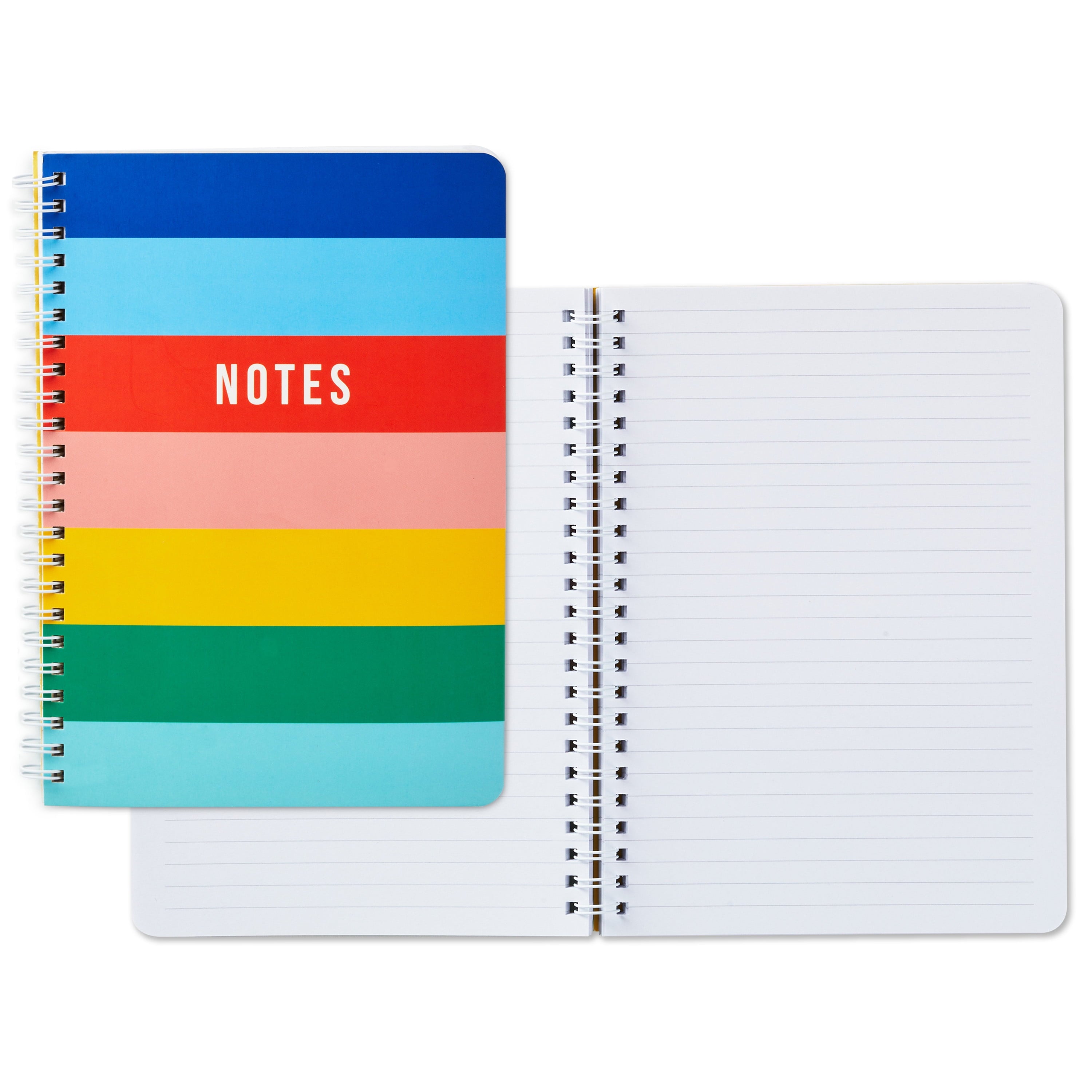 Spiral Notebook, Wide Rainbow Stripe, 100 Pages - Image 2