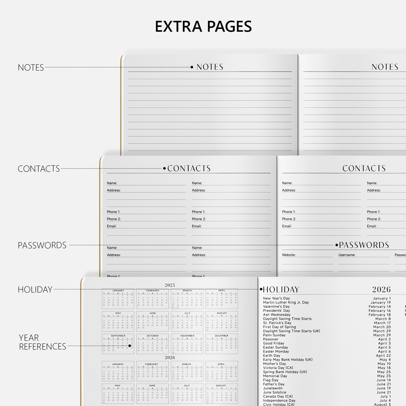 2026 Planner, Monthly,18-Month,11" x 8.5", Large - Image 4
