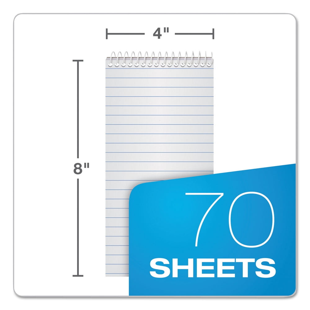 Reporter Notebook Legal/Wide 4 x 8 White 70 Sheets Dozen 8030 - Image 2