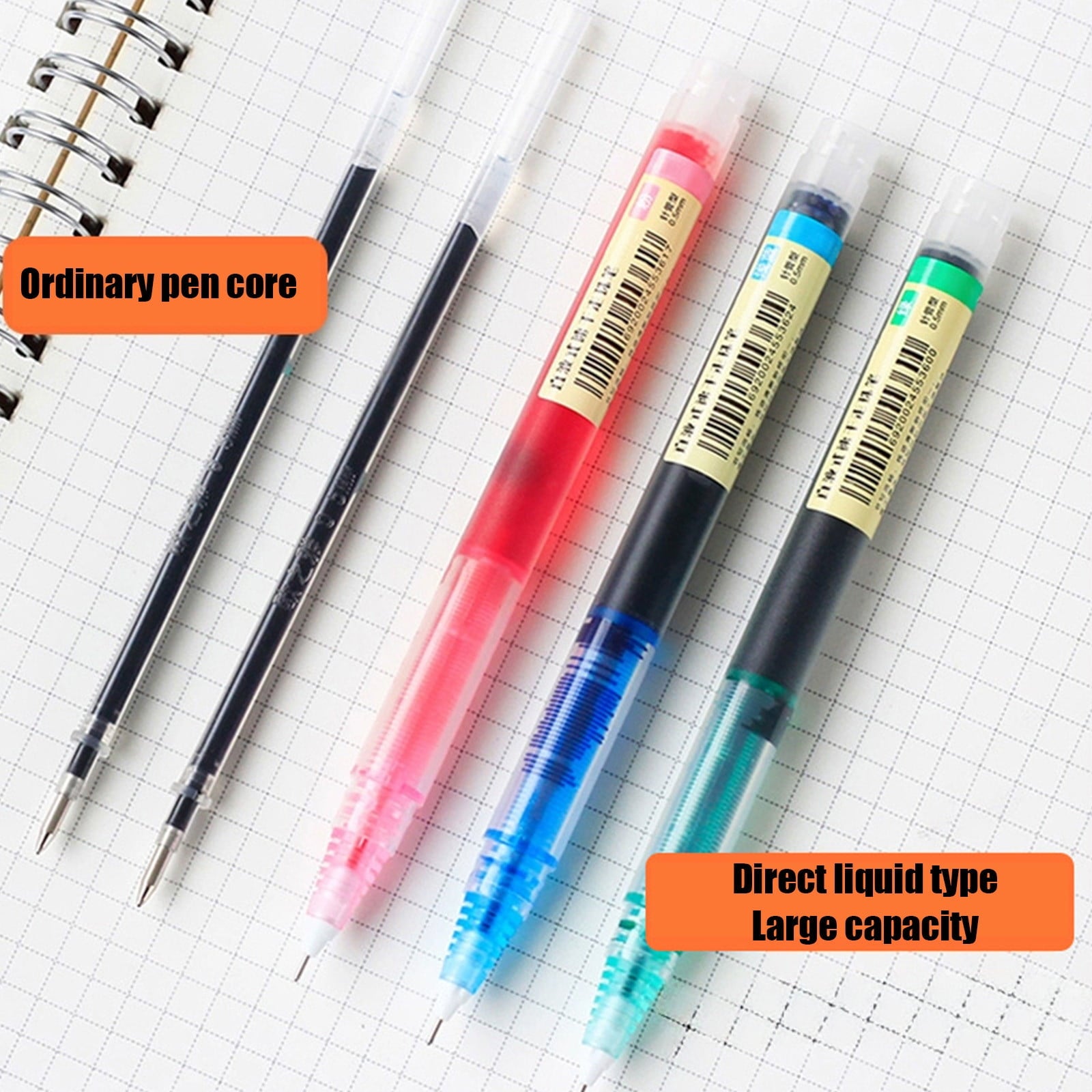 point Set, 12 Pieces Rolling 0.5 Mm Japanese Fast Drying Point Liquid Ink Glossy Writing For Office Supplies - Image 6