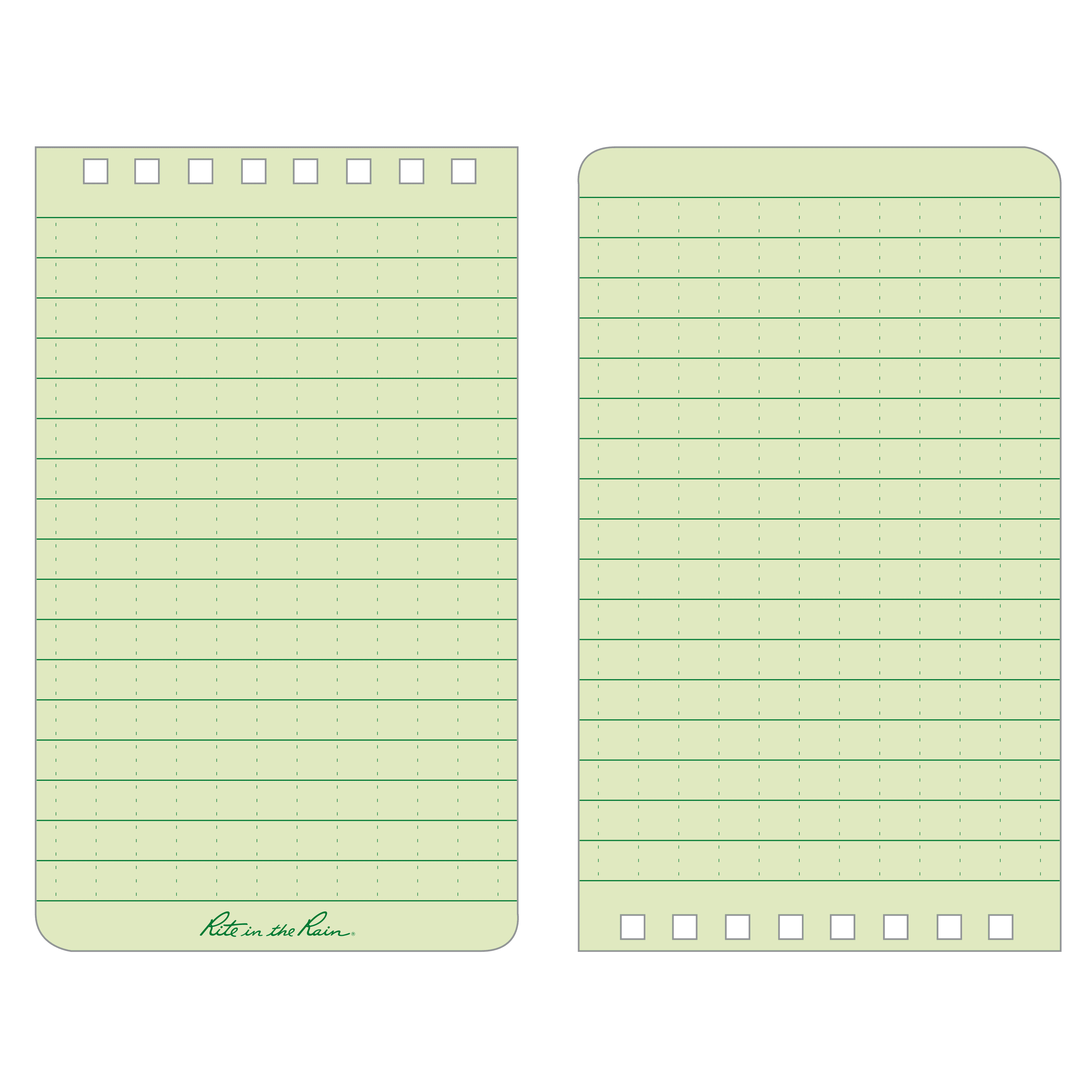 Wearproof Notebook 3x5, 50 pages, Green - Image 2