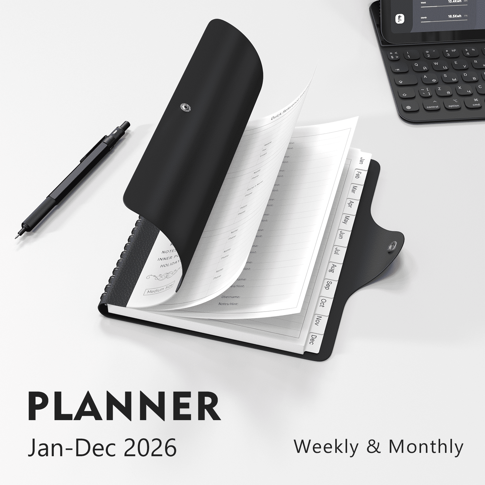 2026 Planner - Academic Weekly & Monthly Planner 2026 with Monthly Label,6.7" x 8.7", Jan. 2026 - Dec. 2026, Daily Pl... - Image 2
