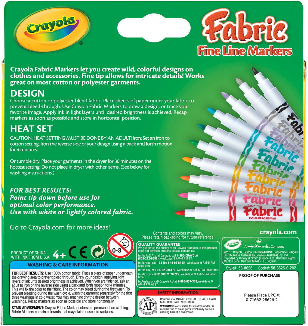 10 count Fine Line Fabric Markers - Image 5