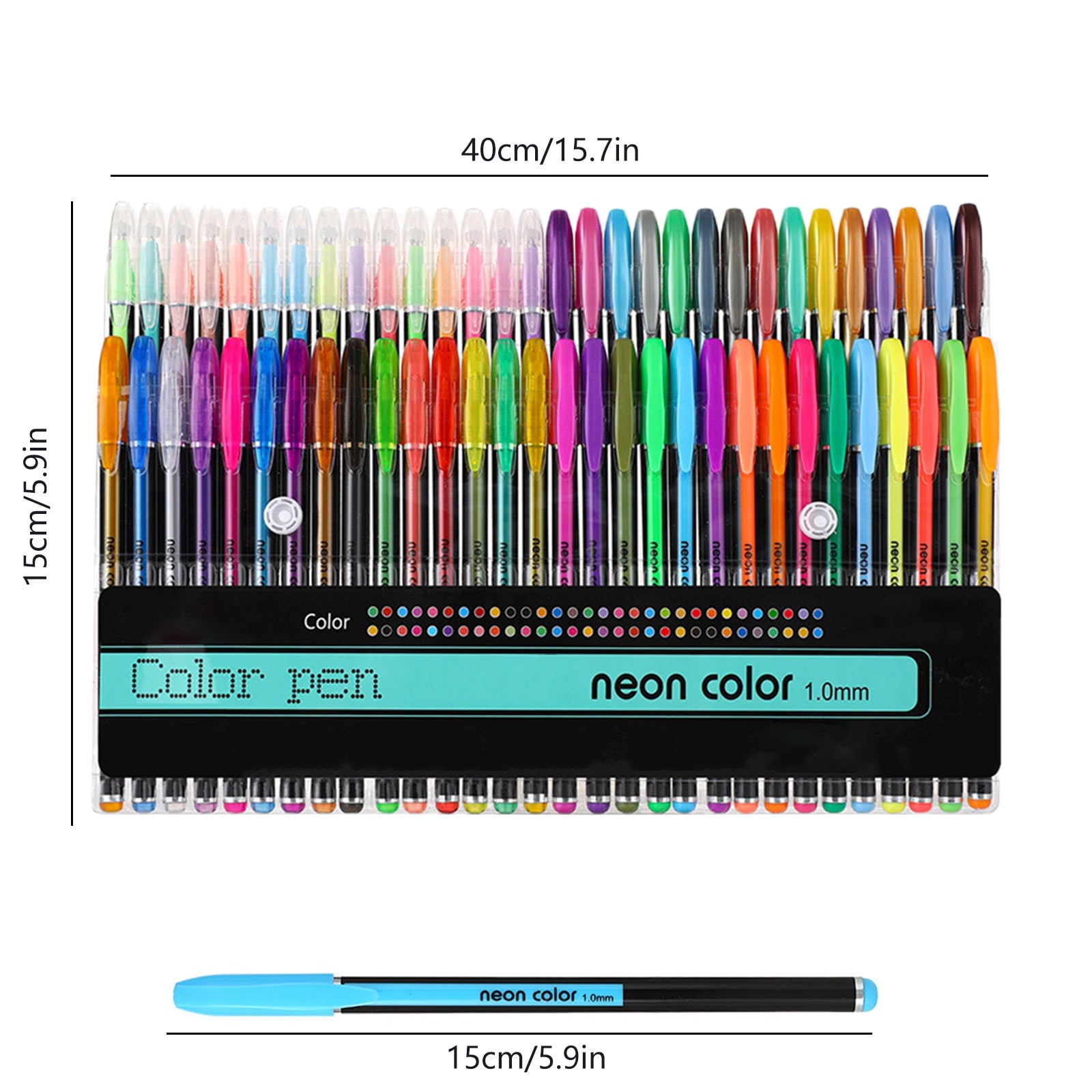 Colored Gel Pens Set, 60 Colors Gel Marker Pens with 40% More Ink, 1.0mm Medium Point Smooth Writing Pens for Journal... - Image 3