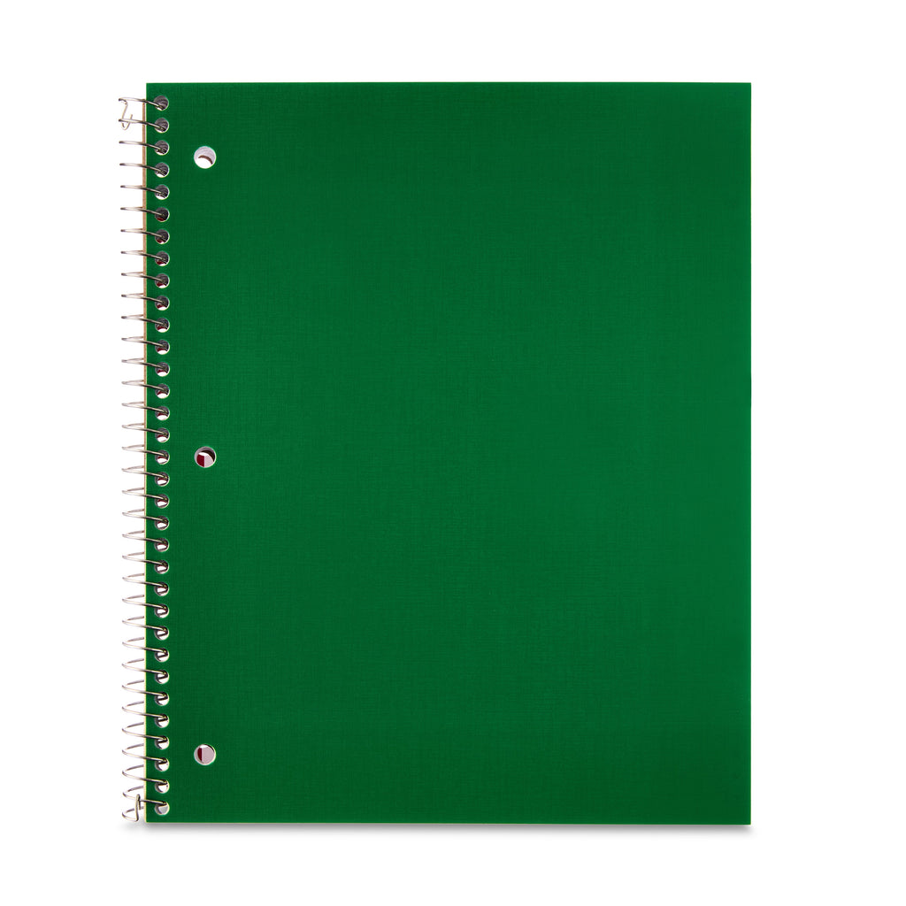 Pen+Gear Wide Ruled 1-Subject Poly Notebook, Forest Green, 8.5" x 10.5", 100 Sheets - Image 3