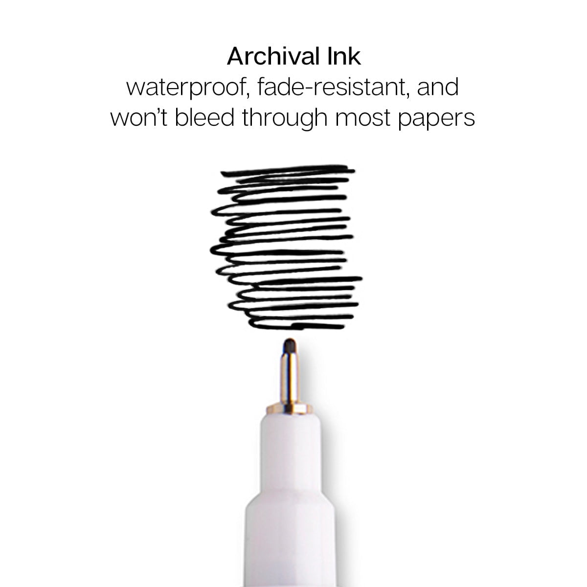 Inkline Fine Line Art & Graphic Pens, Archival Black Japanese Ink, Set of 6 Unique Tips - Image 4