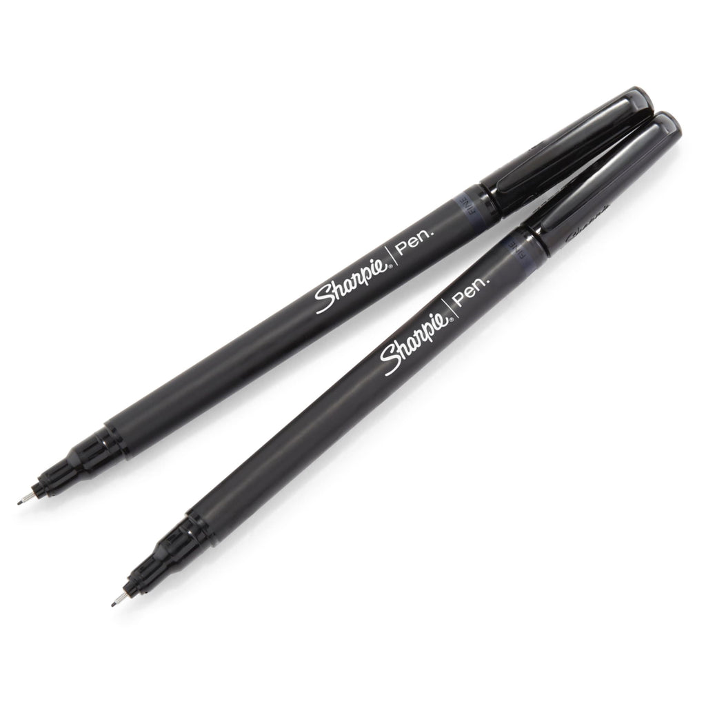 Pens, Felt Tip Pens, Fine Point (0.4mm), Black, 2 Count - Image 3