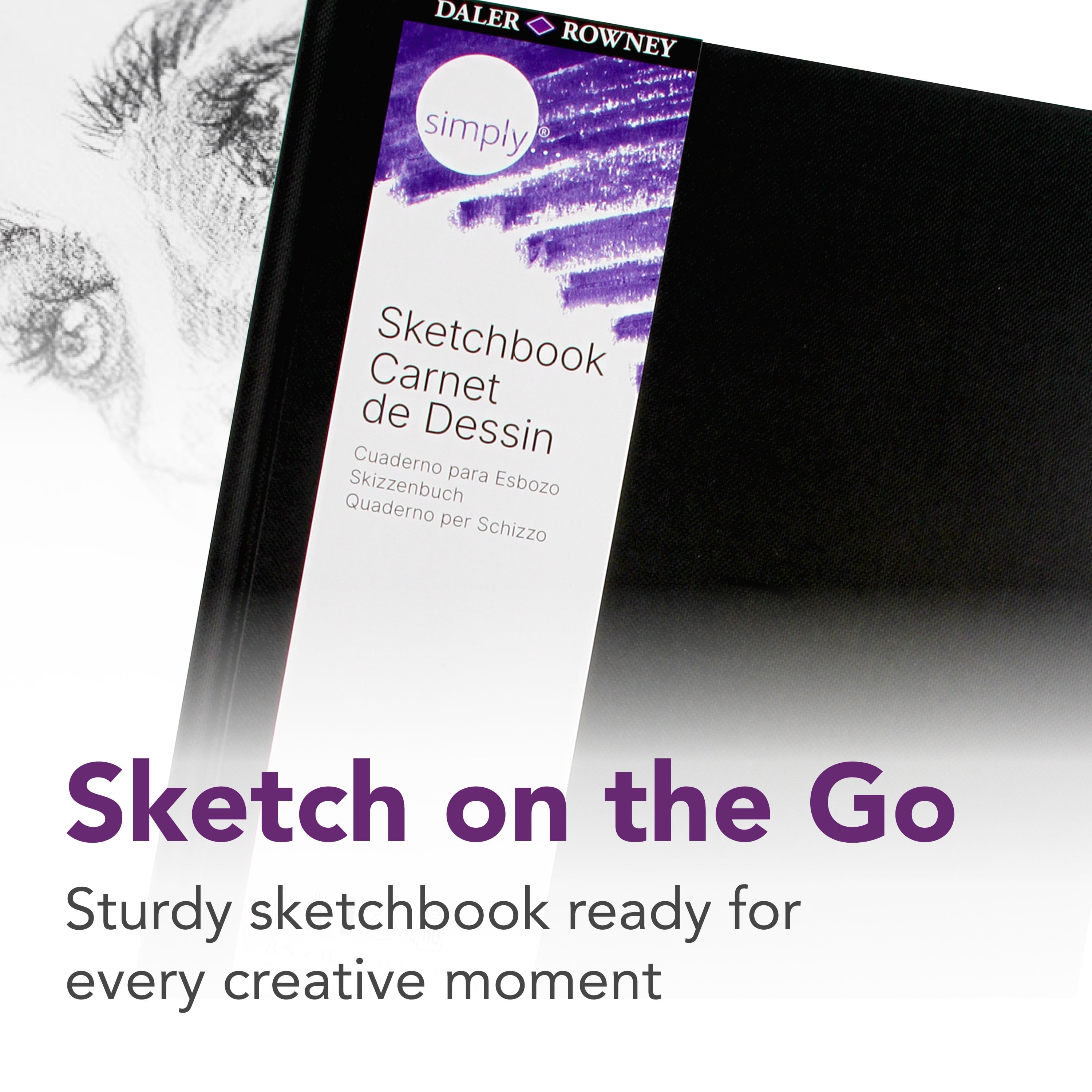 Simply... Sketchbook, Soft White, (65lb/100g), Hardcover Binding, 110 Sheet, 4" x 6" - Image 2