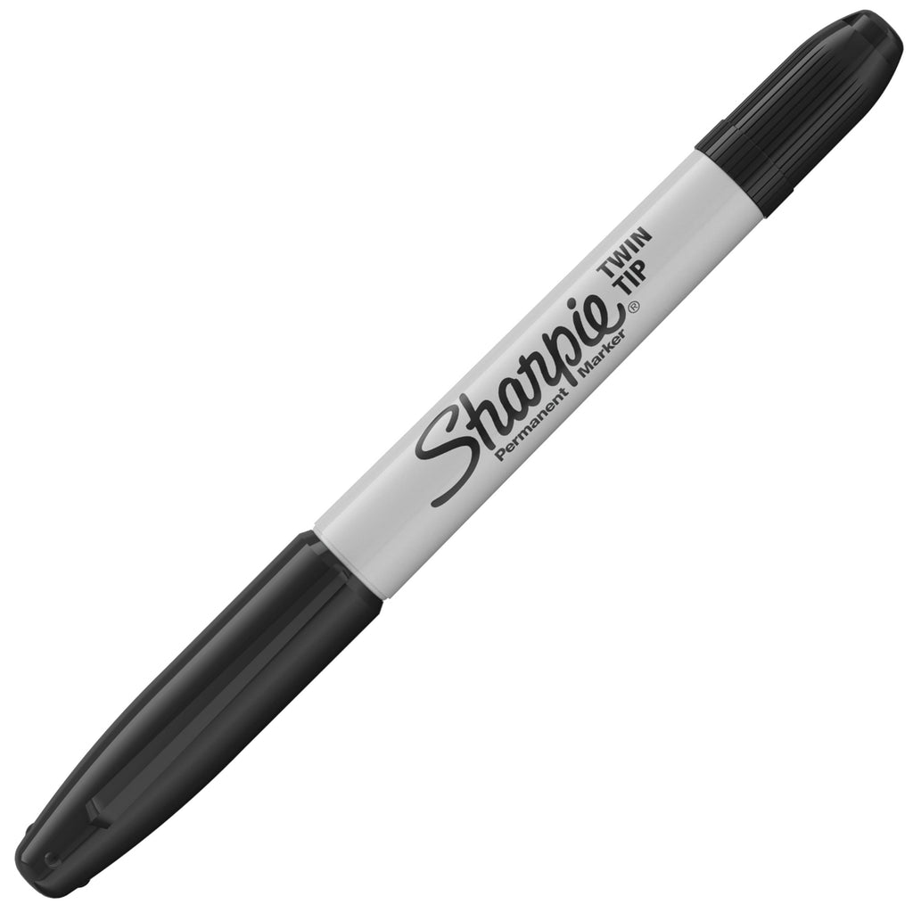 Twin Tip Permanent Marker, Fine and Ultra Fine Tips, Black, 1 Count - Image 3