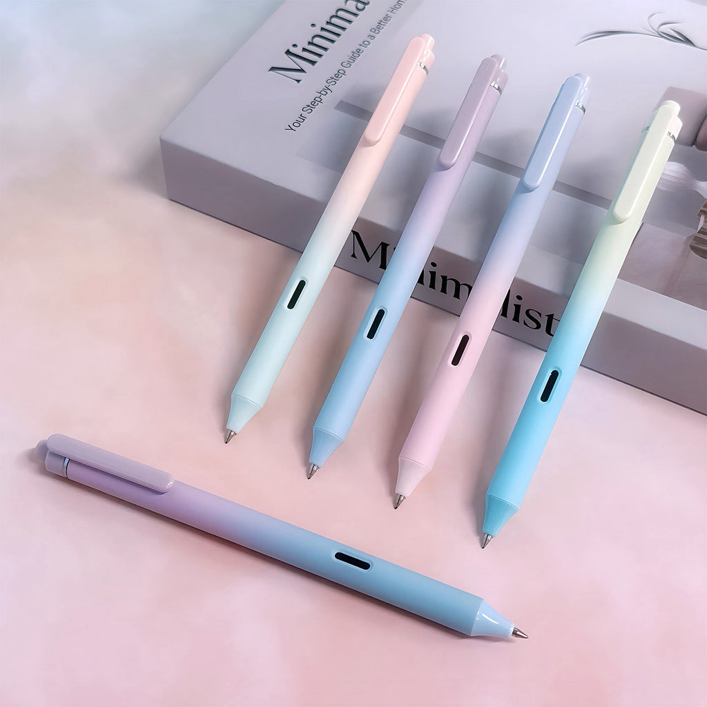Whisper Fusion Silent Retractable Gel Pen Set (5 Pack), 0.5mm Fine Point Black Ink - Image 4