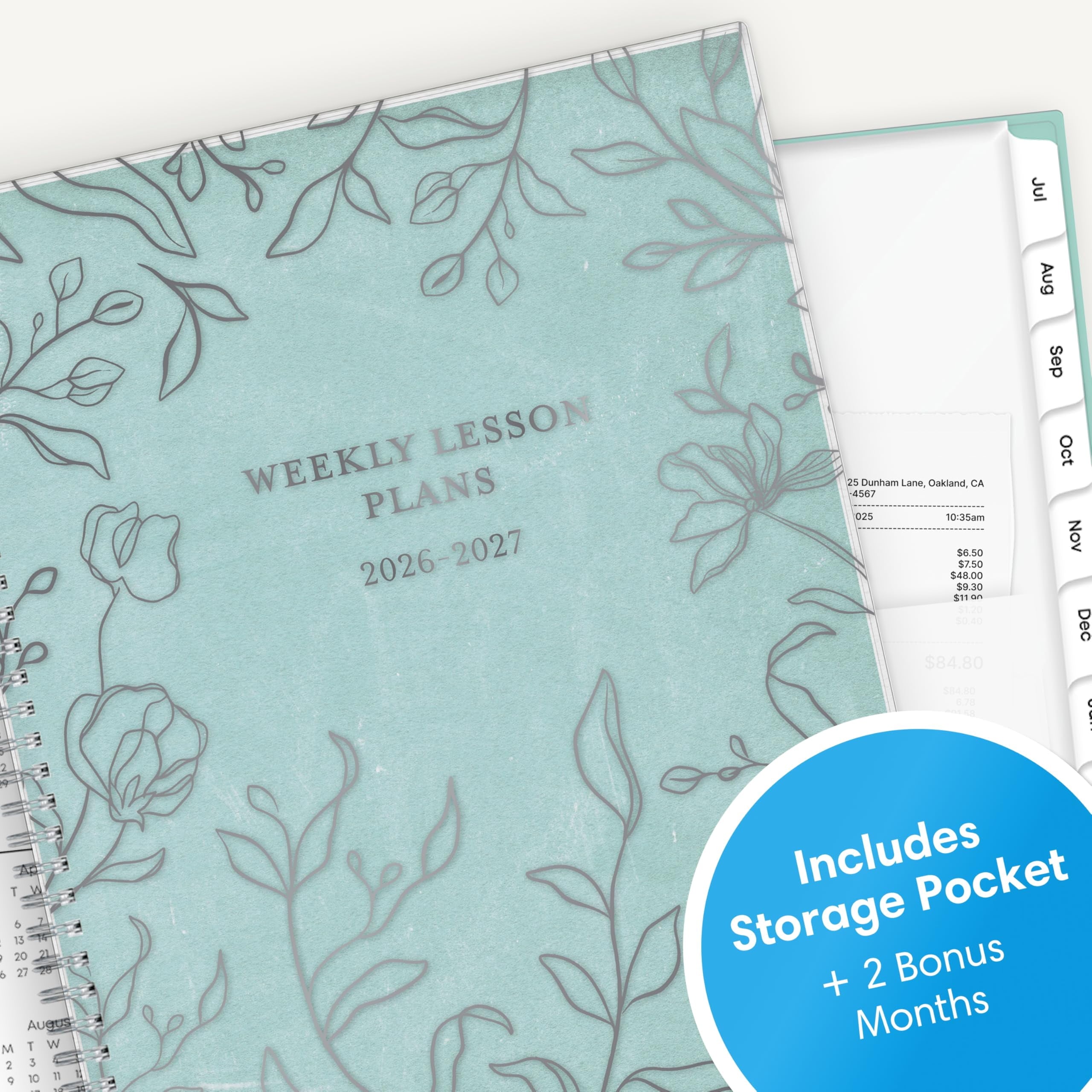2026-2027 Weekly and Monthly Academic Year Teacher Lesson Planner Calendar, July 2026 - June 2027, 8.5" x 11", Flexib... - Image 6