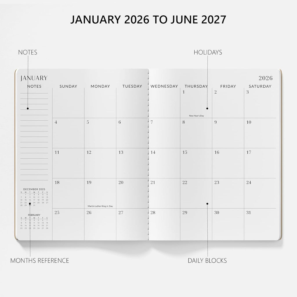 2026 Planner, Monthly,18-Month,11" x 8.5", Large - Image 2