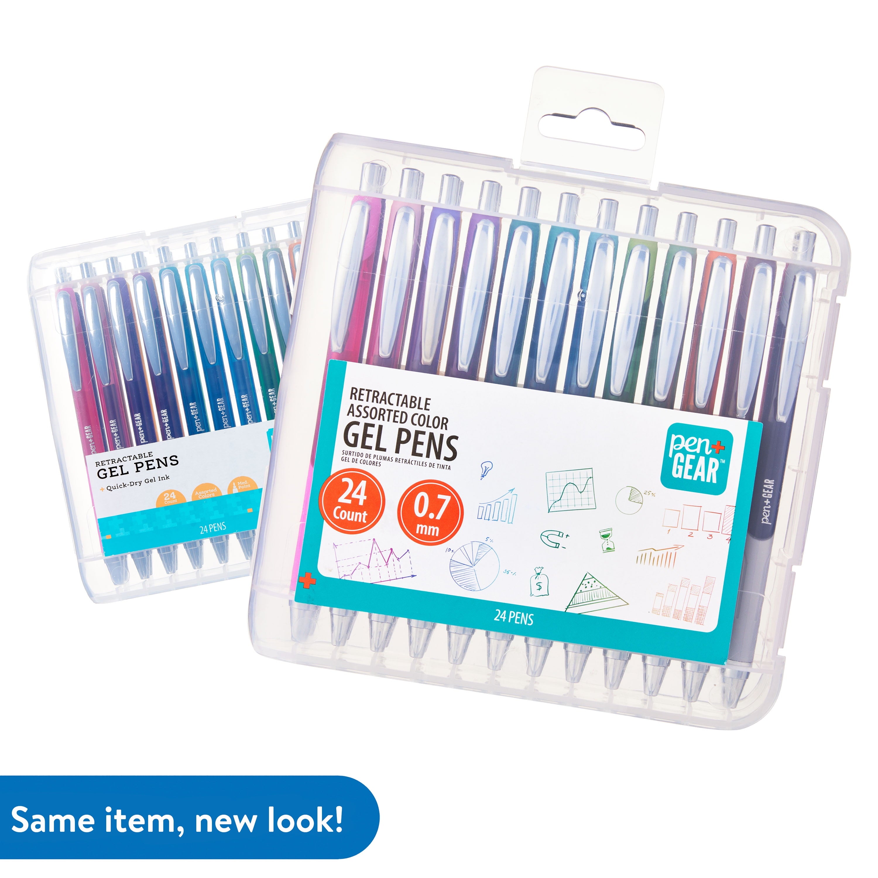 Pens, Medium Point, 0.7mm, Assorted Colors, 24 Count - Image 2